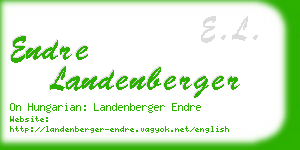 endre landenberger business card